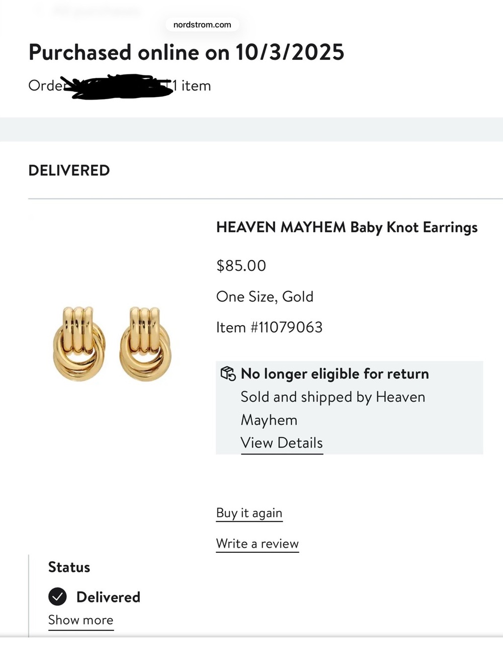 Heaven Mayhem Baby Knots Earrings - Picture 5 of 13